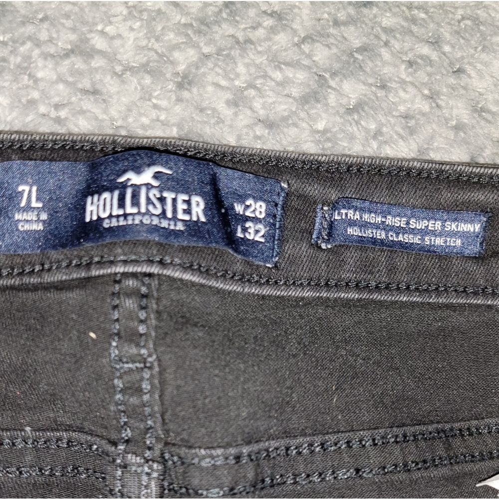 Hollister Dark Gray Ultra High Rise Super Skinny Jeans  Size 7L - Picture 6 of 9